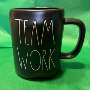 Brand New black Rae Dunn TEAM WORK mug
